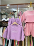 MODERN GRIL Round Neck Crop Top With Short Sets